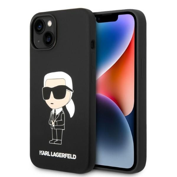 Nugarėlės dėklai Karl Lagerfeld Karl Lagerfeld Silicone Ikonik case for iPhone 14 Plus - black