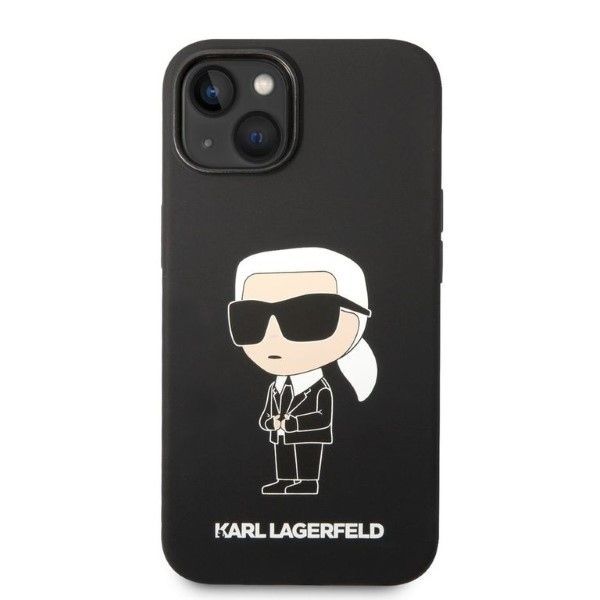 Nugarėlės dėklai Karl Lagerfeld Karl Lagerfeld Silicone Ikonik case for iPhone 14 Plus - black