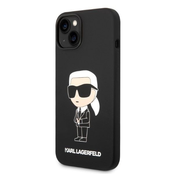 Nugarėlės dėklai Karl Lagerfeld Karl Lagerfeld Silicone Ikonik case for iPhone 14 Plus - black