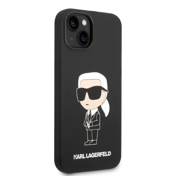 Nugarėlės dėklai Karl Lagerfeld Karl Lagerfeld Silicone Ikonik case for iPhone 14 Plus - black
