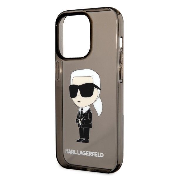 Aizmugurējais vāciņš Karl Lagerfeld Karl Lagerfeld Ikonik Karl case for iPhone 14 Pro Max - black