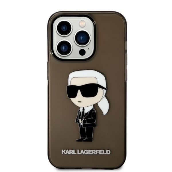 Aizmugurējais vāciņš Karl Lagerfeld Karl Lagerfeld Ikonik Karl case for iPhone 14 Pro Max - black