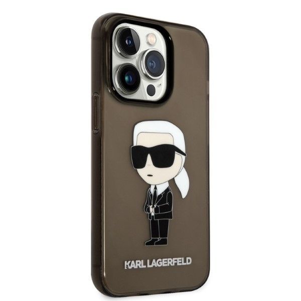 Aizmugurējais vāciņš Karl Lagerfeld Karl Lagerfeld Ikonik Karl case for iPhone 14 Pro Max - black