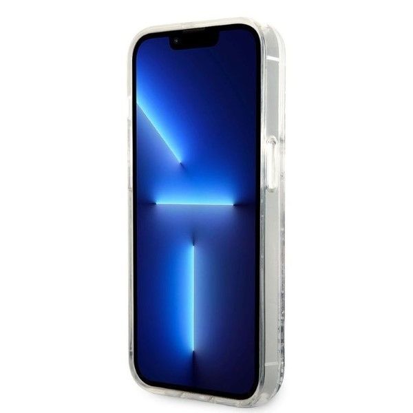 Aizmugurējais vāciņš Karl Lagerfeld Karl Lagerfeld Glitter Karl's Head case for iPhone 14 Pro Max - silver