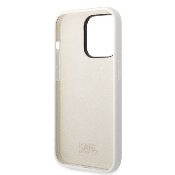 Nugarėlės dėklai Karl Lagerfeld Karl Lagerfeld Silicone Ikonik case for iPhone 14 Pro Max - white