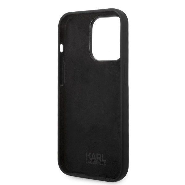 Nugarėlės dėklai Karl Lagerfeld Karl Lagerfeld Silicone Ikonik case for iPhone 14 Pro Max - black