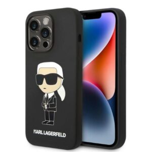 Nugarėlės dėklai Karl Lagerfeld  Karl Lagerfeld Silicone Ikonik MagSafe case for iPhone 14 Pro - black 