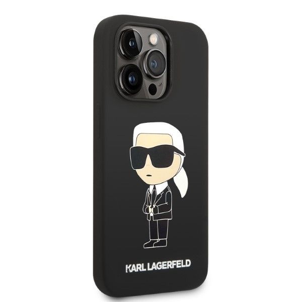Nugarėlės dėklai Karl Lagerfeld Karl Lagerfeld Silicone Ikonik MagSafe case for iPhone 14 Pro - black