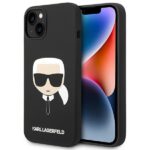 Nugarėlės dėklai Karl Lagerfeld  Karl Lagerfeld Silicone Karl's Head MagSafe case for iPhone 14 Plus - black 