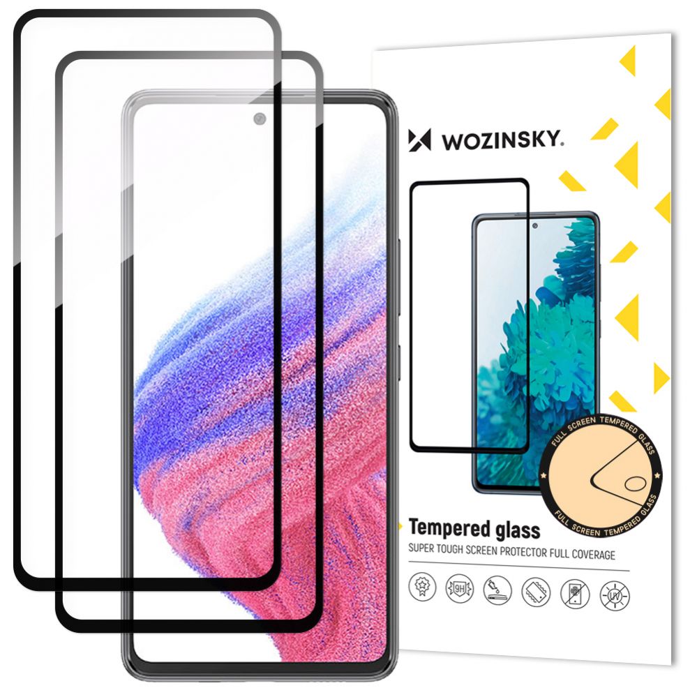 Protective glass Wozinsky Wozinsky 2x Full Glue Tempered Glass Samsung Galaxy A54 5G 9H Full Screen Tempered Glass with Black Frame