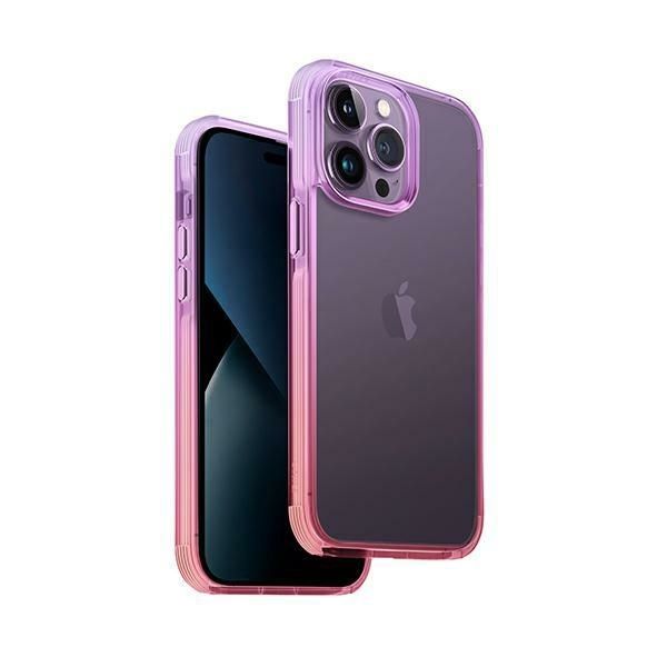 Back panel cover UNIQ Uniq Combat Duo case for iPhone 14 Pro Max - lilac and pink