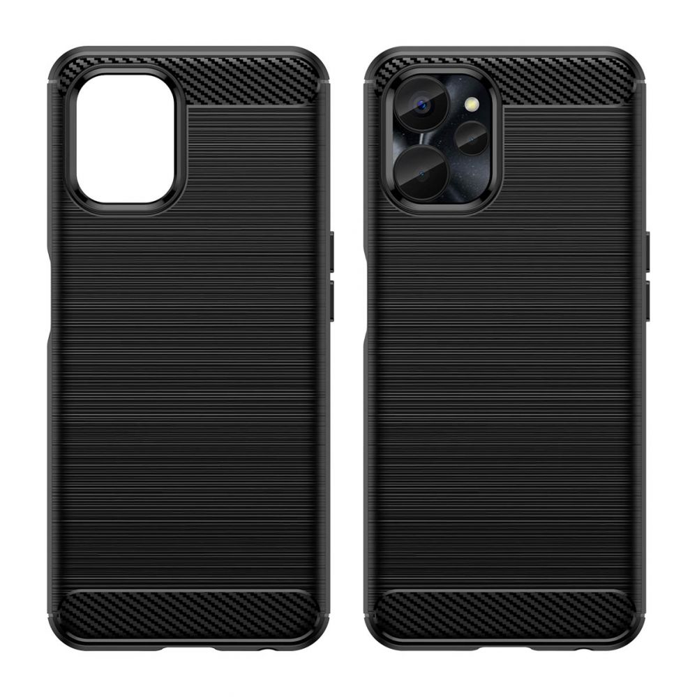 Back panel cover Hurtel Carbon Case for Realme 10 5G / Realme 9i 5G Flexible Silicone Carbon Cover Black