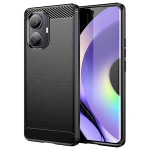 Aizmugurējais vāciņš Hurtel  Carbon Case case for Realme 10 Pro flexible silicone carbon cover black 