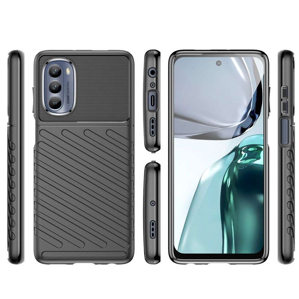 Nugarėlės dėklai Hurtel Thunder Case for Motorola Moto G62 5G silicone armor case black