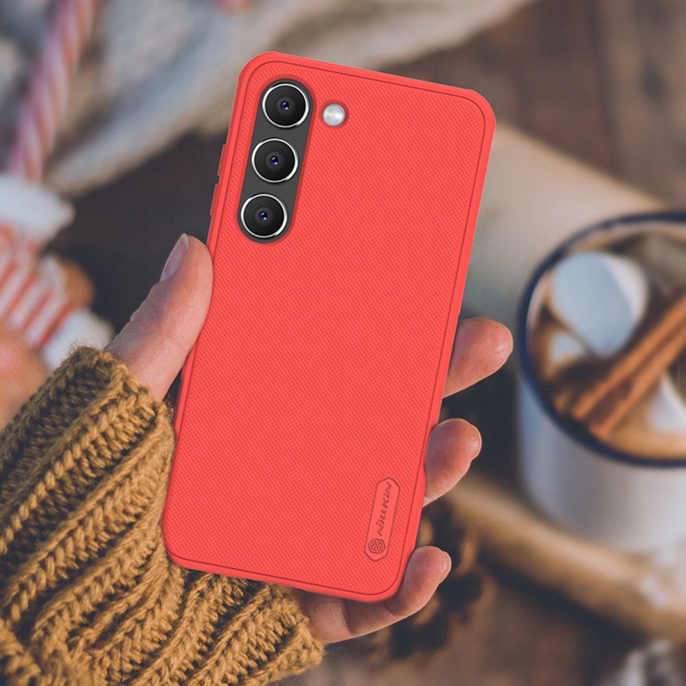 Tagakaaned Nillkin Nillkin Super Frosted Shield Pro case for Samsung Galaxy S23+ armored cover + phone stand red