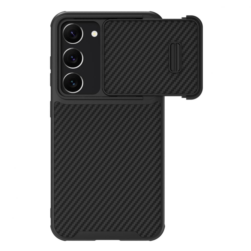 Back panel cover Nillkin Nillkin Synthetic Fiber S Case for Samsung Galaxy S23+, camera cover, black
