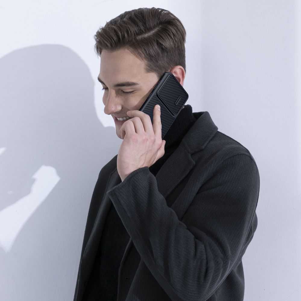 Back panel cover Nillkin Nillkin Synthetic Fiber S Case for Samsung Galaxy S23+, camera cover, black