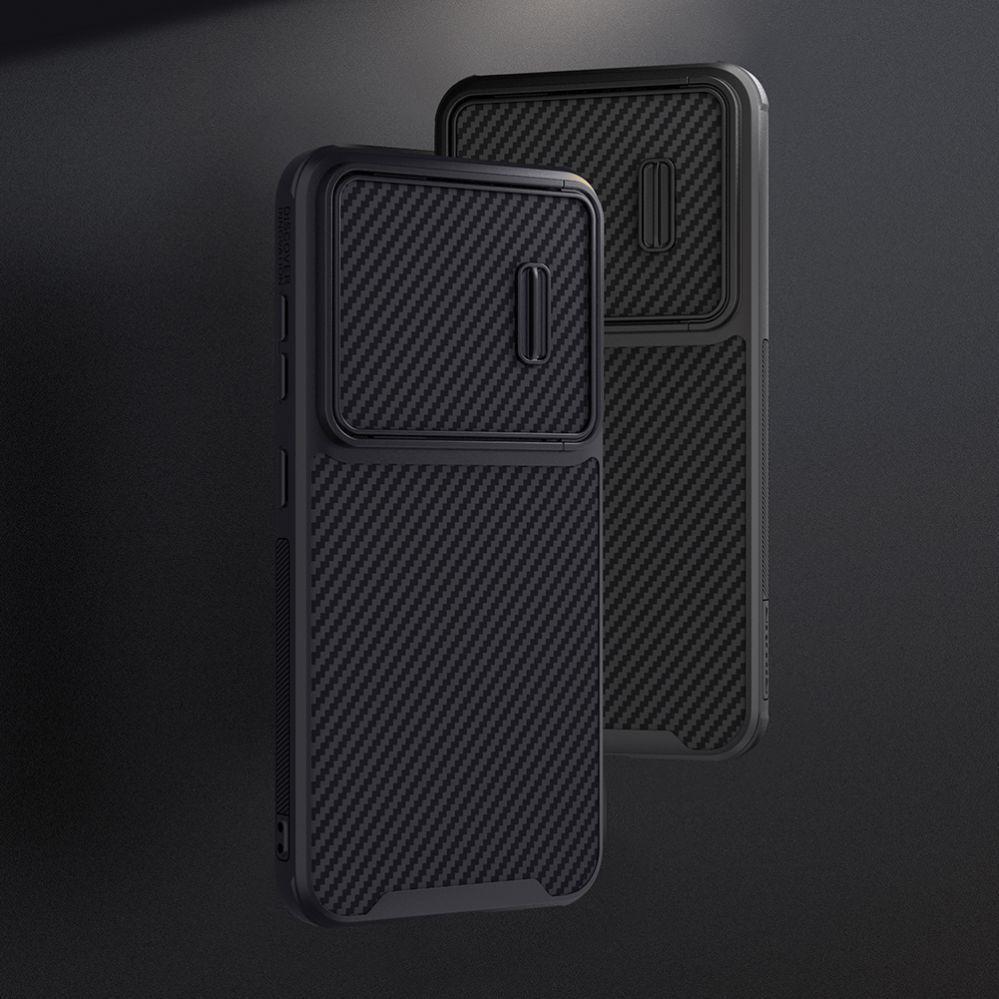 Back panel cover Nillkin Nillkin Synthetic Fiber S Case for Samsung Galaxy S23+, camera cover, black