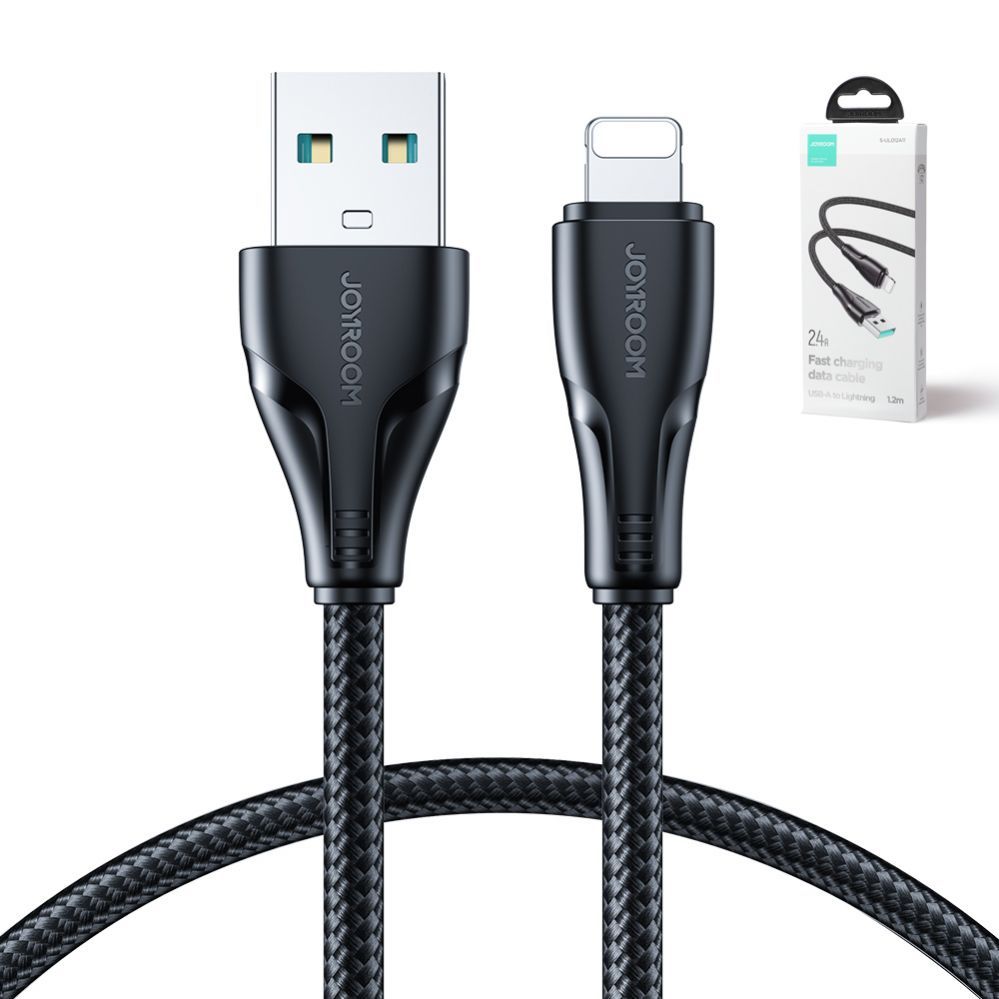 Kabelis Joyroom Joyroom Surpass Series A11 USB-A / Lightning 2.4A Cable 1.2 m - Black