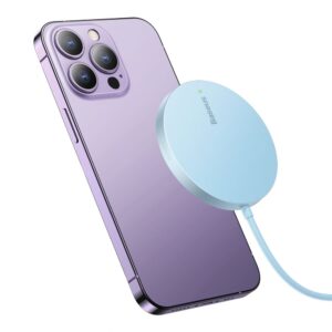 Adapteris Baseus  Baseus Simple Mini3 magnetic charger MagSafe Qi 15W blue