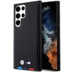 Aizmugurējais vāciņš BMW  BMW BMHCS23L22PTDK S23 Ultra S918 black/black Leather Stamp Tricolor 