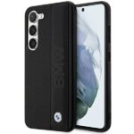 Back panel cover BMW  Case BMW BMHCS23M22RDPK S23+ S916 black/black hardcase Leather Textured & Stripe 