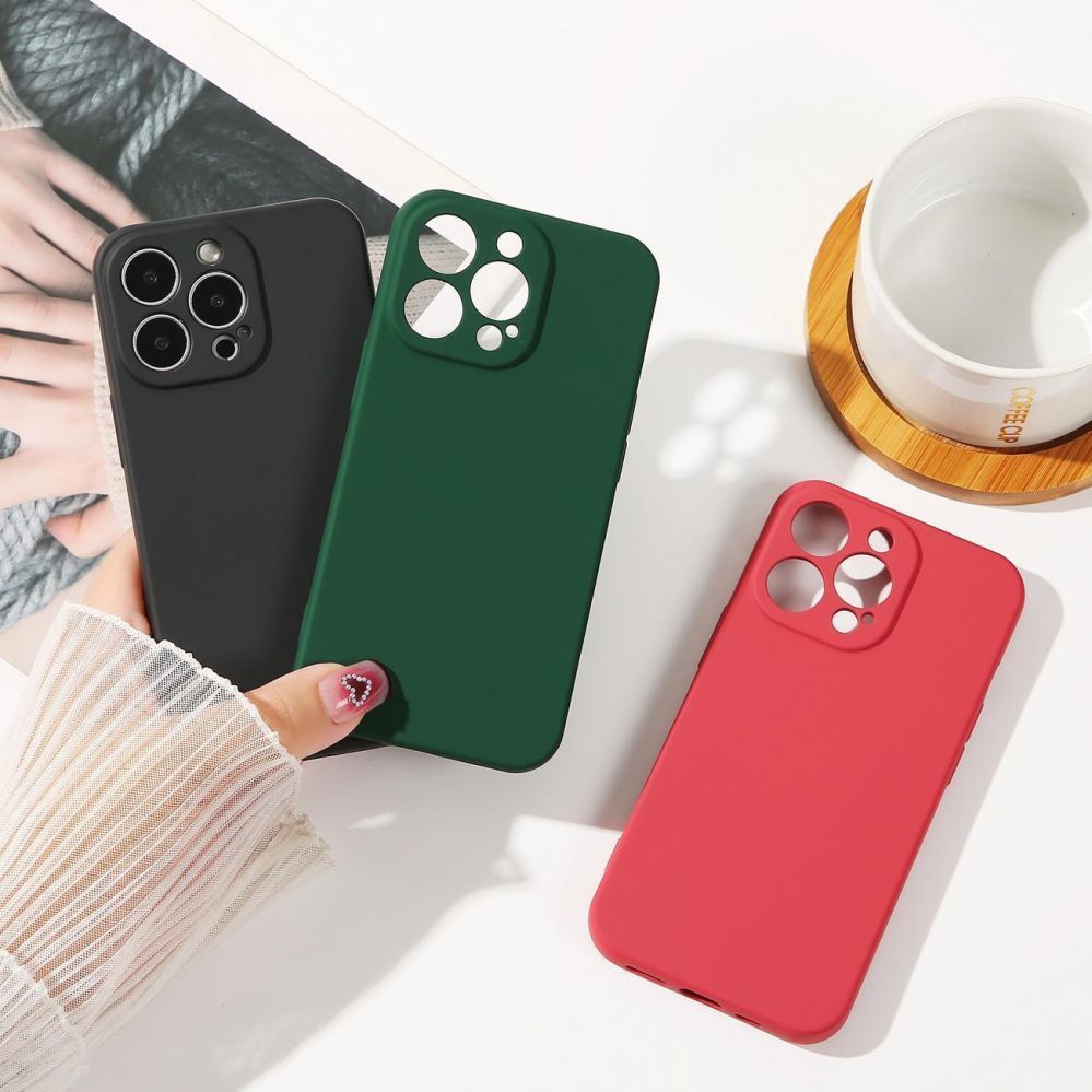 Nugarėlės dėklai Hurtel Silicone case for Samsung Galaxy A14 5G / Galaxy A14 silicone case green