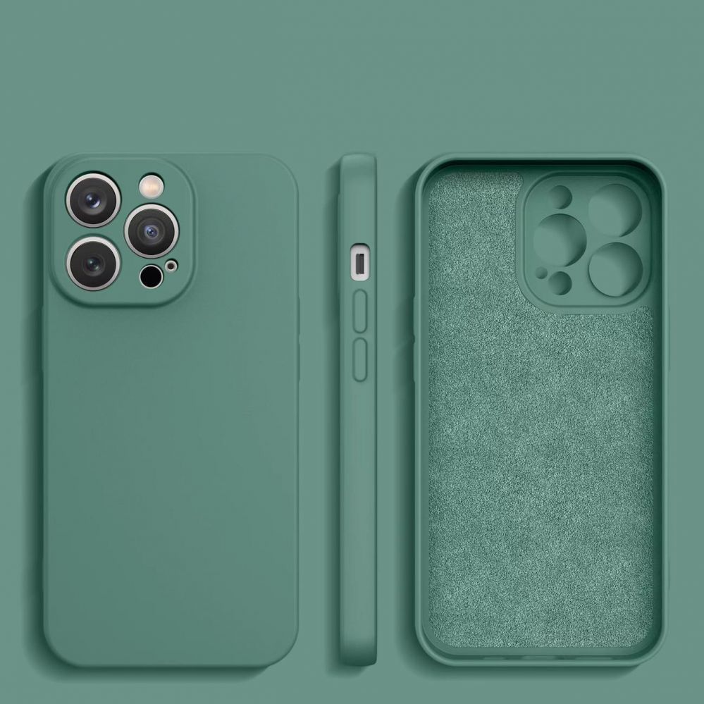 Nugarėlės dėklai Hurtel Silicone case for Samsung Galaxy A14 5G / Galaxy A14 silicone case green