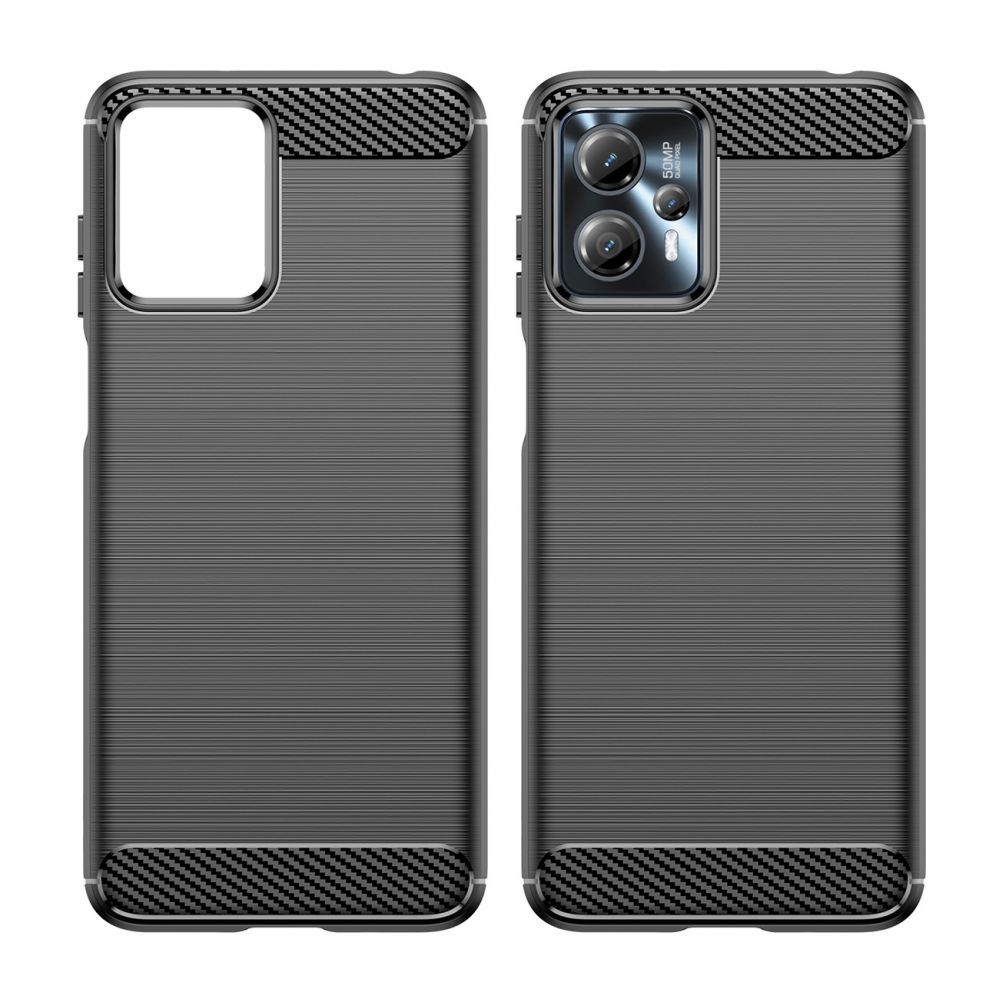 Back panel cover Hurtel Carbon Case for Motorola Moto G13 flexible silicone carbon cover black