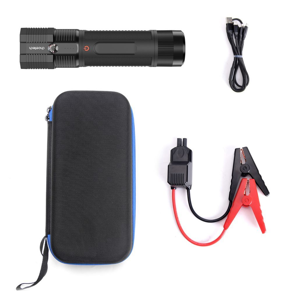 Adapter Choetech Choetech Jump Starter with Powerbank 8000mAh - LED Flashlight (TC0016) - Black