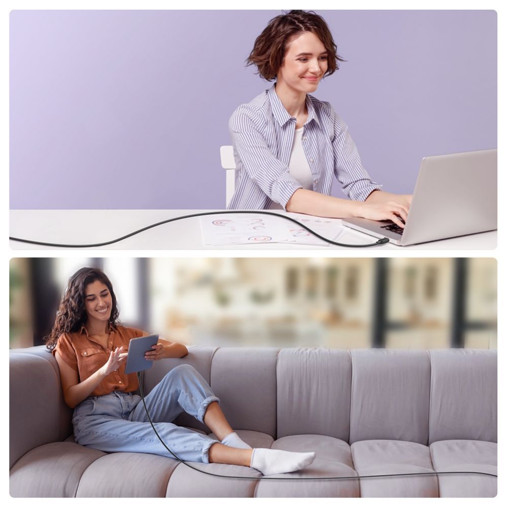 Kabelis Joyroom Joyroom Multi-Color Series A14 USB-A / USB-C 3A Cable 1.2 m - Black