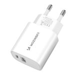 Adapteris Wozinsky  Wozinsky WGWCW USB-A USB-C 20W wall charger - white 
