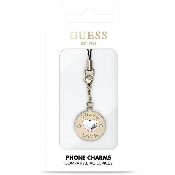 Muu telefoni lisavarustus Guess Guess case GUCPMHGLD Phone Strap Heart Diamond Charm with Rhinestones