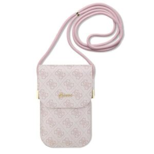 Cits mobilo telefonu aksesuārs Guess  Guess handbag GUOWBP4SNSP - pink 4G Metal Script Logo 