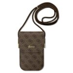 Cits mobilo telefonu aksesuārs Guess  Guess 4G Metal Script Logo handbag - brown 