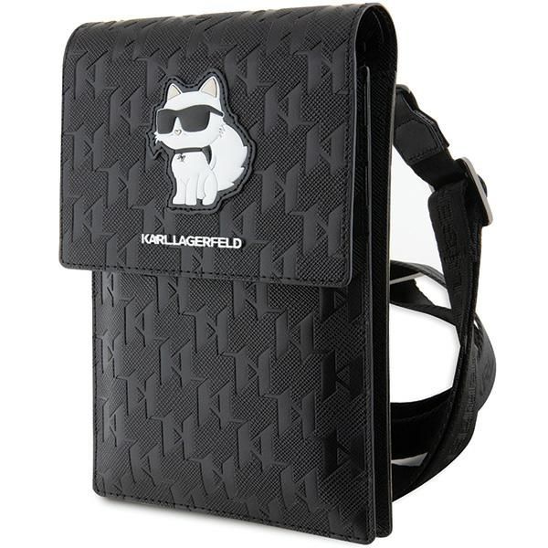 Muu telefoni lisavarustus Karl Lagerfeld Karl Lagerfeld Case KLWBSAKHPCK Handbag - Black Saffiano Monogram Choupette