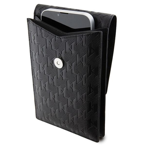 Muu telefoni lisavarustus Karl Lagerfeld Karl Lagerfeld Case KLWBSAKHPCK Handbag - Black Saffiano Monogram Choupette