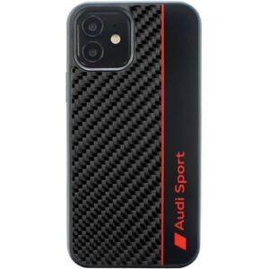 Aizmugurējais vāciņš Audi  Audi Carbon Fiber Stripe iPhone 11 / Xr 6.1" black/black hardcase AUS-TPUPCIP11-R8/D1-BK