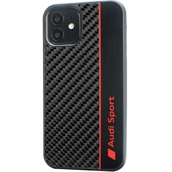 Back panel cover Audi Audi Carbon Fiber Stripe iPhone 11 / Xr 6.1" black/black hardcase AUS-TPUPCIP11-R8/D1-BK