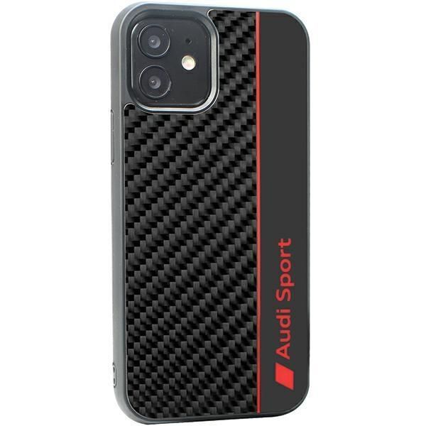 Back panel cover Audi Audi Carbon Fiber Stripe iPhone 11 / Xr 6.1" black/black hardcase AUS-TPUPCIP11-R8/D1-BK