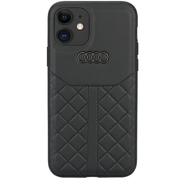 Aizmugurējais vāciņš Audi Audi Genuine Leather iPhone 11 / Xr 6.1" black/black hardcase AU-TPUPCIP11R-Q8/D1-BK