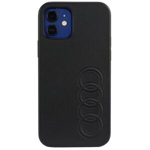 Aizmugurējais vāciņš Audi  Audi Synthetic Leather iPhone 12/12 Pro 6.1" black/black hardcase AU-TPUPCIP12P-TT/D1-BK
