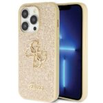 Tagakaaned Guess  Guess GUHCP14LHG4SGD case for iPhone 14 Pro - gold Glitter Script Big 4G 