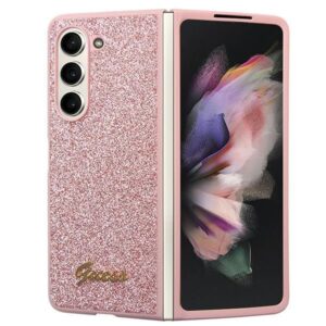 Aizmugurējais vāciņš Guess  Guess Glitter Script case for Samsung Galaxy Z Fold 5 - pink 