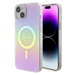 Nugarėlės dėklai Guess  Guess GUHMP15MHITSP iPhone 15 Plus 6.7" pink/pink hardcase IML Iridescent MagSafe