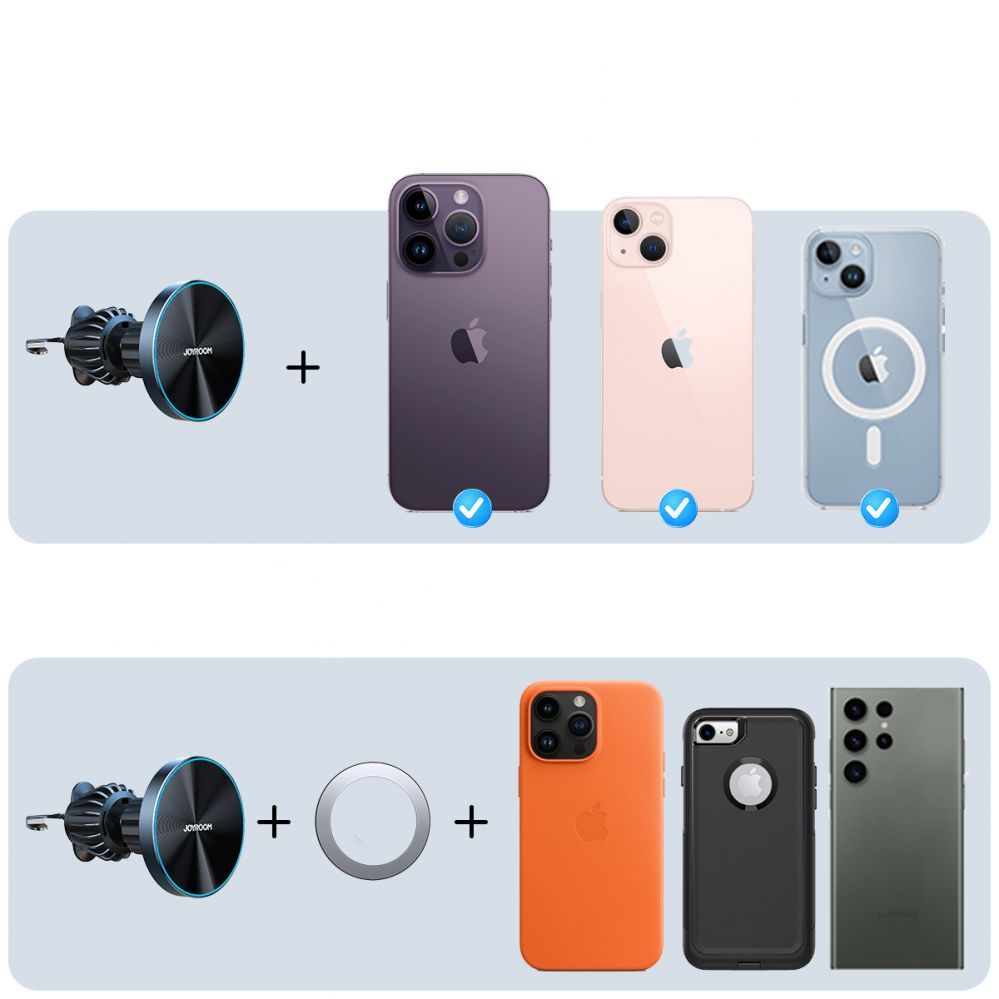 Kaabel Joyroom Joyroom magnetic car holder 15W wireless charger for air vent black (JR-ZS240 Pro)