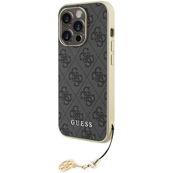 Tagakaaned Guess Guess GUHCP15LGF4GGR iPhone 15 Pro 6.1" gray/gray hardcase 4G Charms Collection