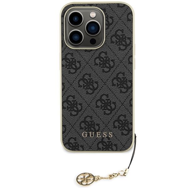 Tagakaaned Guess Guess GUHCP15LGF4GGR iPhone 15 Pro 6.1" gray/gray hardcase 4G Charms Collection