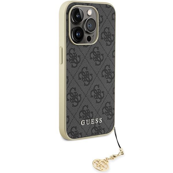 Tagakaaned Guess Guess GUHCP15LGF4GGR iPhone 15 Pro 6.1" gray/gray hardcase 4G Charms Collection