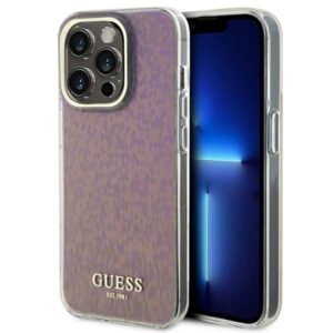 Aizmugurējais vāciņš Guess  Guess GUHCP15LHDECMP iPhone 15 Pro 6.1" pink/pink hardcase IML Faceted Mirror Disco Iridescent 